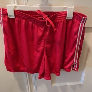 Pink & White Champion Basketball Shorts (Women’s L)